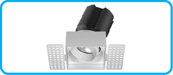 020-AZOOD LED DOWNLIGHT ANTIGLARE UNIQUE SQUARE TRIMLESS